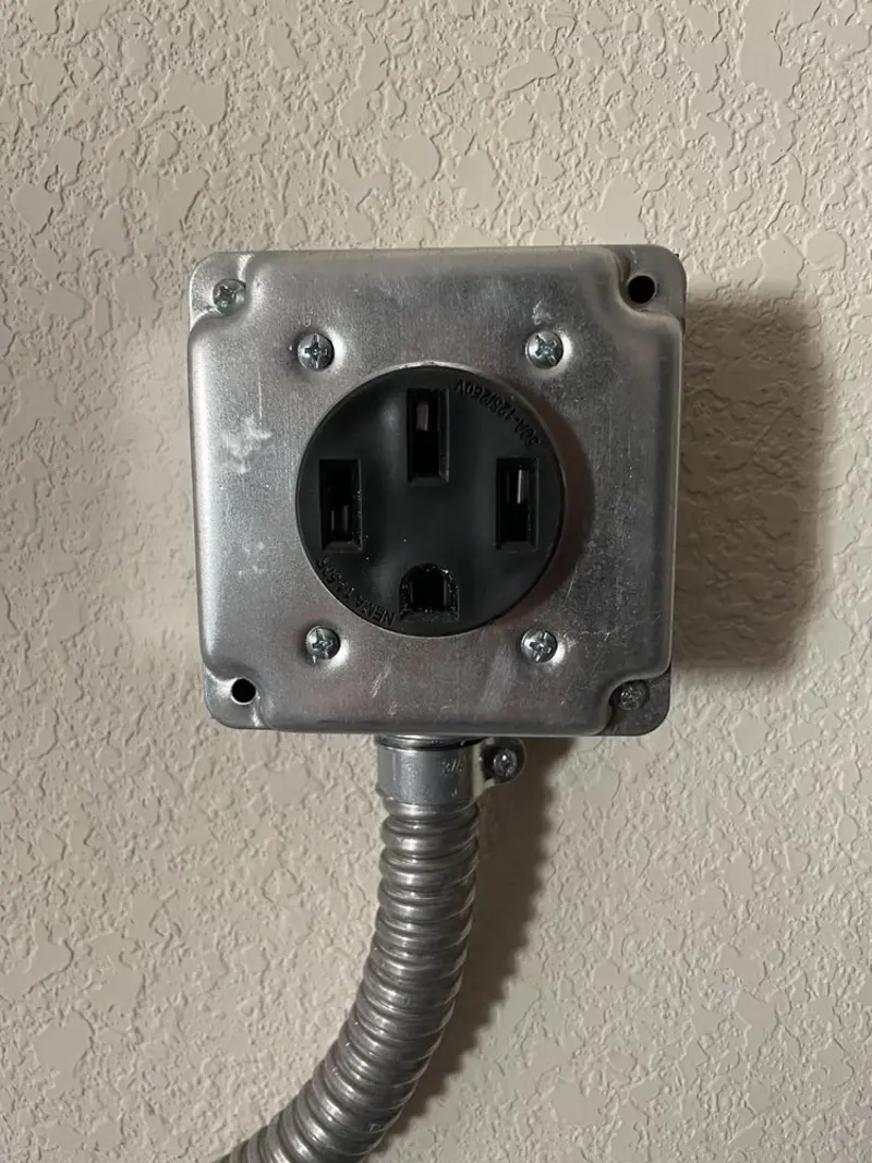 NEMA 14-50 outlet installed for Smart Home Electrical in Bee Cave